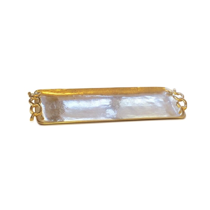 Aluminium Rectangle Tray With Loop Handle 59cm x 24cm