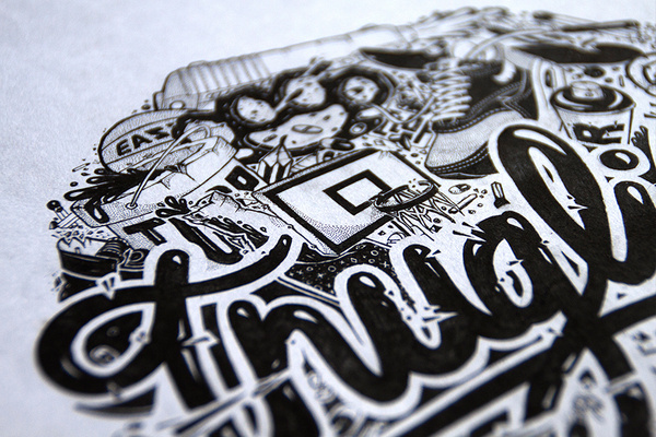 thug life nairone #thug #white #black #illustration #drawn #and #hand #life