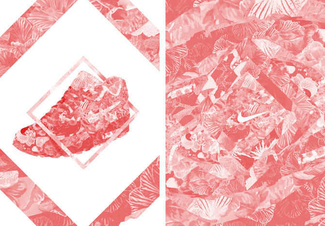 Nike - Elemental Artworks - Quentin Deronzier #red #geometric #nike #flower #element