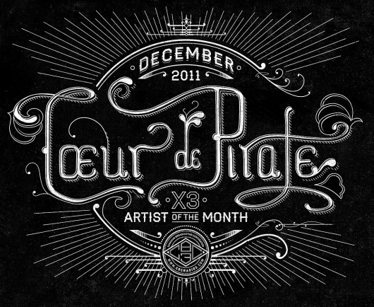 Dribbble - coeur-de-pirate-big.jpg by Ben Didier #lettering #hand #poster