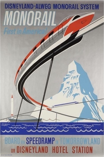 1959MonorailLrg.jpg (564×850) #disney #monorail #poster #disneyland