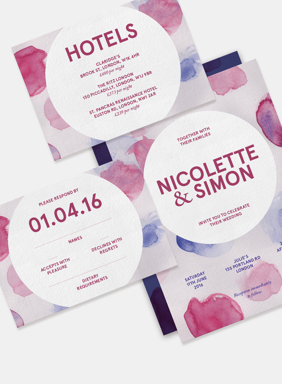 #wedding #invitation #watercolour #typography #minimalist #contemporary #designer #paper #craft