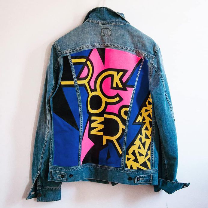#customized #denim #riderjacket we made for the @gezeever x @leejeanseurope collabo #screenprinting #screenprint #printmaking #printisnotdead #silkscreen #printspotters #serigraphy #screenprintinglife #serigraphy #printart #screenprintinglife #printedmatter