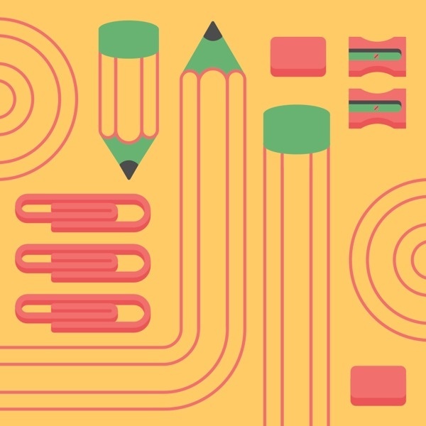 Lápiz random #vector #color #ilustracin #illustration #pencil