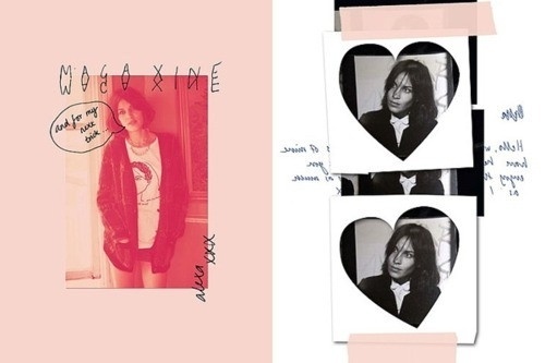 Design / Alexa Chung's Madewell Zine. #heart #layered #zine #chung #madewell #publication #mono #love #magazine #alexa