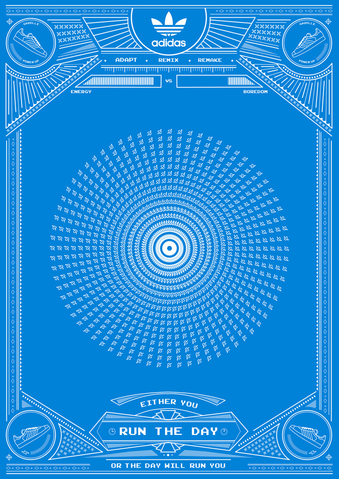 Letterpress Arcade- adidas Gazelle on Behance