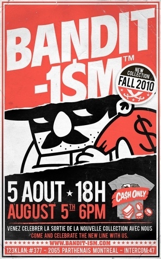 123Klan - Amour, violence, gloire et talent #bandit1sm #design #123 #illustration #poster #klan