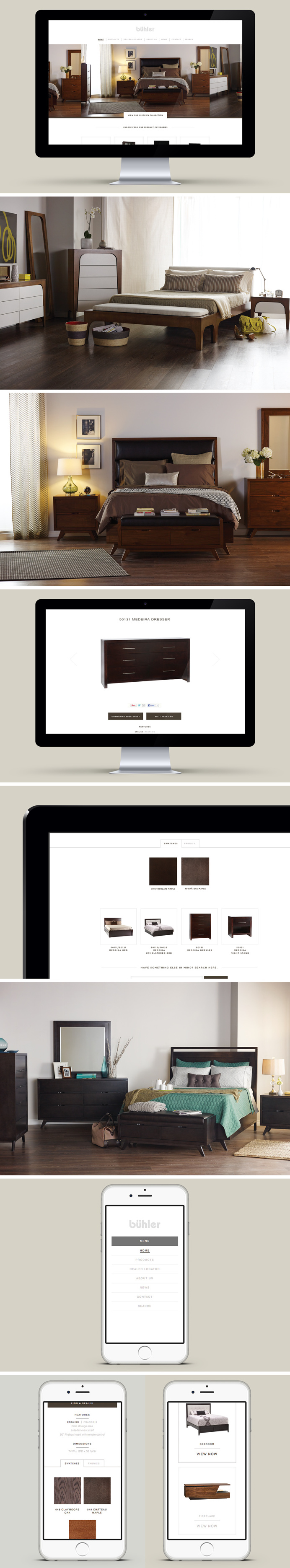 Buhler Furniture Website Design - One Plus One Design #Website #Design