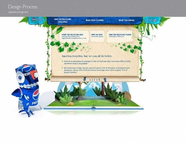 Pepsi Recycling - SCAR #website #papercraft #recycling