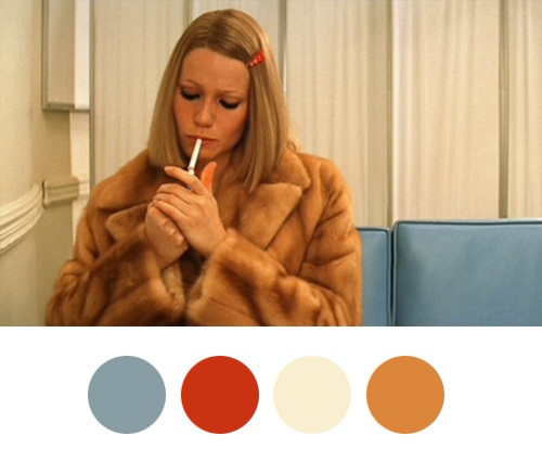 Margot takes a break. #wes #color #anderson #palette