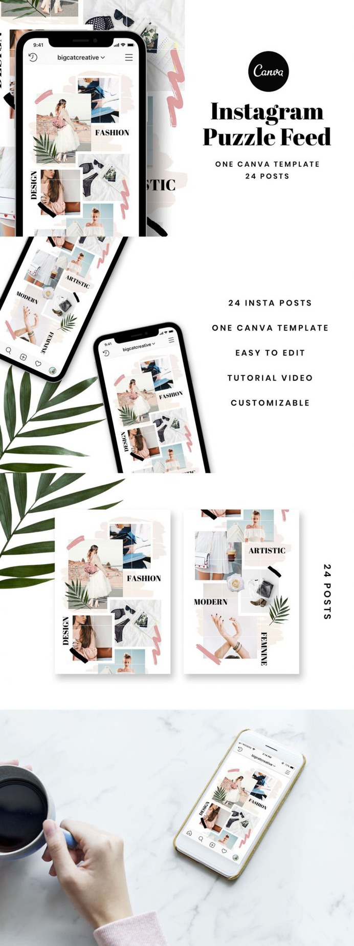 Instagram Puzzle Feed Template