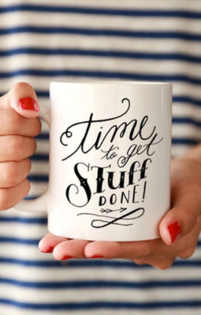Time to get stuff done #design #mug #typography