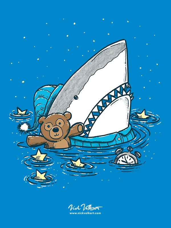 FACT: Sharks are pretty active and need a breather and like to wind down a bit at night for bedtime after a long day of doing shark stuff.