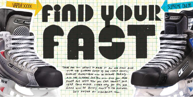 Nike Bauer - Harsky #hockey #handwritten #ad