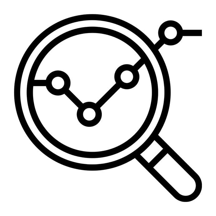 See more icon inspiration related to chart, ui, analysis, analytics, data analytics, loupe, line chart, seo and web and business and finance on Flaticon.