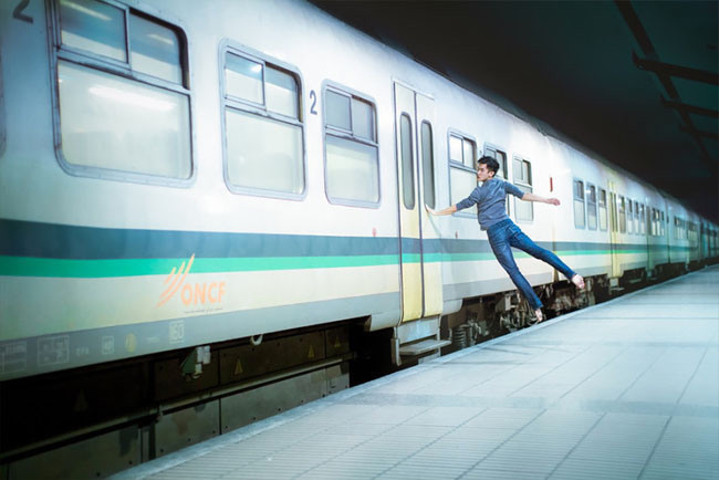 The Levitator : Self-Portraits In Dance Poses by Mickael Jou