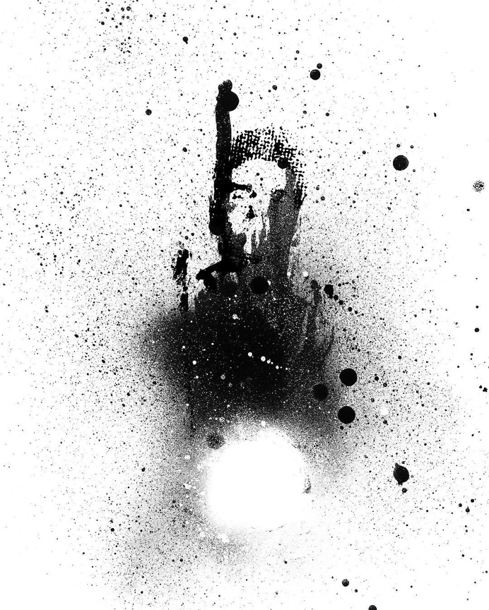 (No One) Not Even The Rain, 2016 | Ink, toner, spray paint on paper #eyeone #mixedmedia #art #printmaking #spraypaint