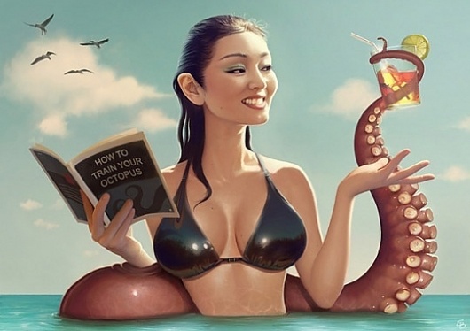 Google Reader (1) #illustration #octopus