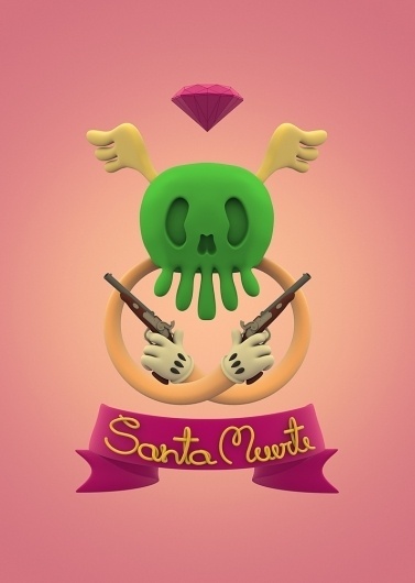 Todos os tamanhos | Santa Muerte | Flickr – Compartilhamento de fotos! #diamond #design #illustration #skull #3d
