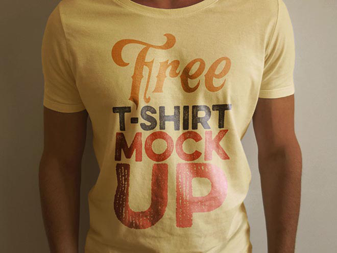 Free Photorealistic T-shirt Mockup PSD
