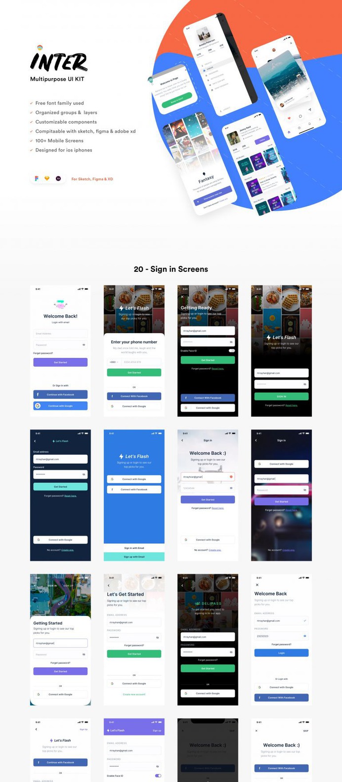 Inter | Mobile App UI Kit