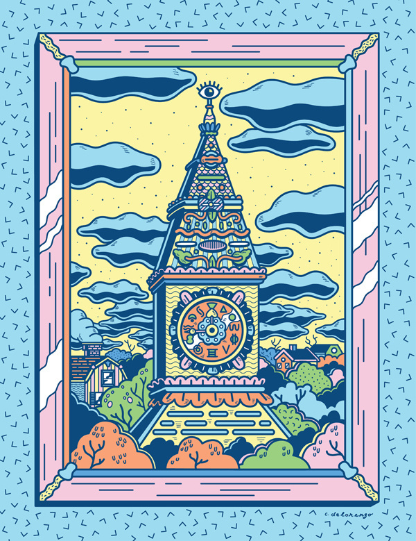 I love the old churches of New England. Its a beautiful area and Im glad I got to grow up around such rich history. Here is a little piece #illustration #chris #delorenzo