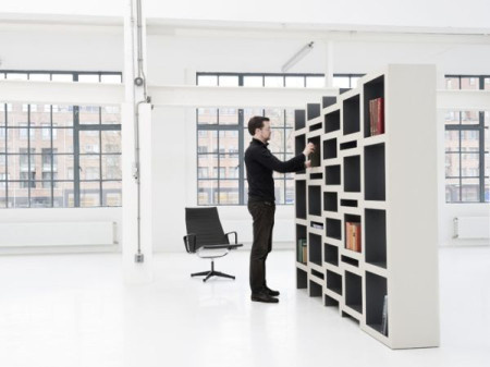 This bookcase expands according to the number of books in it!! #bookcase #product #industrial #design