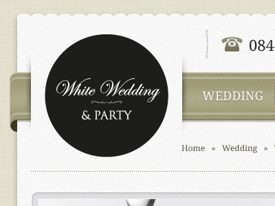Dribbble - Wedding Ribbon Navigation by Will Barron #logo #web
