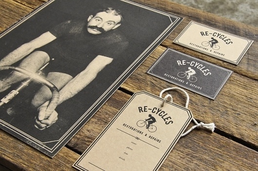 Re-Cycles Identity | Miss Design #monochrome #identity #retro