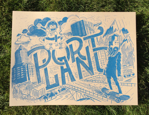 #illustration #handtype #handlettering #design #typography #type #skate #goskatepdx #bigfoot #sasquatch #shred