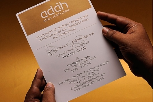 Adah Jewelleria on the Behance Network #invite #branding #design #graphic #book #adah #identity #jewelry #gold #brochure