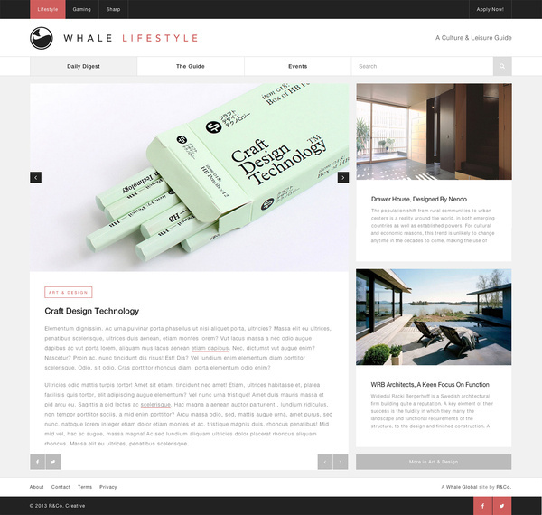 R&Co. Design Whale Lifestyle Website http://r-ny.com/ #grid #design #web #minimal