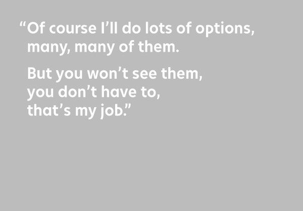 Paul Rand Steve Jobs #steve #designers #job #quote #vs #expert #gun #jobs #rand #clients #hired #paul