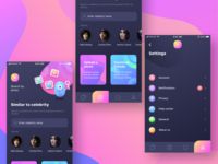 Dating app search by photo and settings (Dark version) #settings #colors #icons