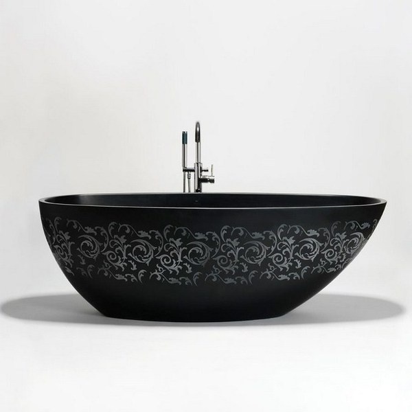 Artistic black bathtub #artistic #bathroom #furniture #art #bathtub