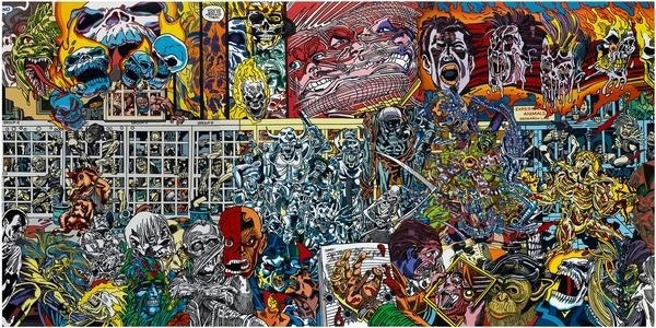Gudmundsson Gudmundur, Tuol Sleng S.21, For Pol Pot, painting Peinture glycérophtalique sur toile 3000x6000mm 1993 #pot #pol #art