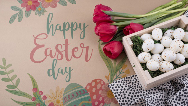 Happy easter day Free Psd. See more inspiration related to Flower, Mockup, Floral, Box, Typography, Spring, Leaves, Celebration, Happy, Font, Holiday, Mock up, Easter, Plant, Drawing, Religion, Egg, Painting, Wooden, Lettering, Traditional, Cloth, Test, Tulip, View, Up, Happy easter, Day, Top, Top view, Eggs, Cultural, Tradition, Wooden box, Mock, Seasonal and Paschal on Freepik.