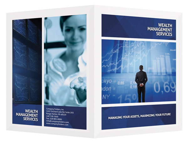 Wealth Management Services Presentation Folder Template #financial #psd #photoshop #finance #folder