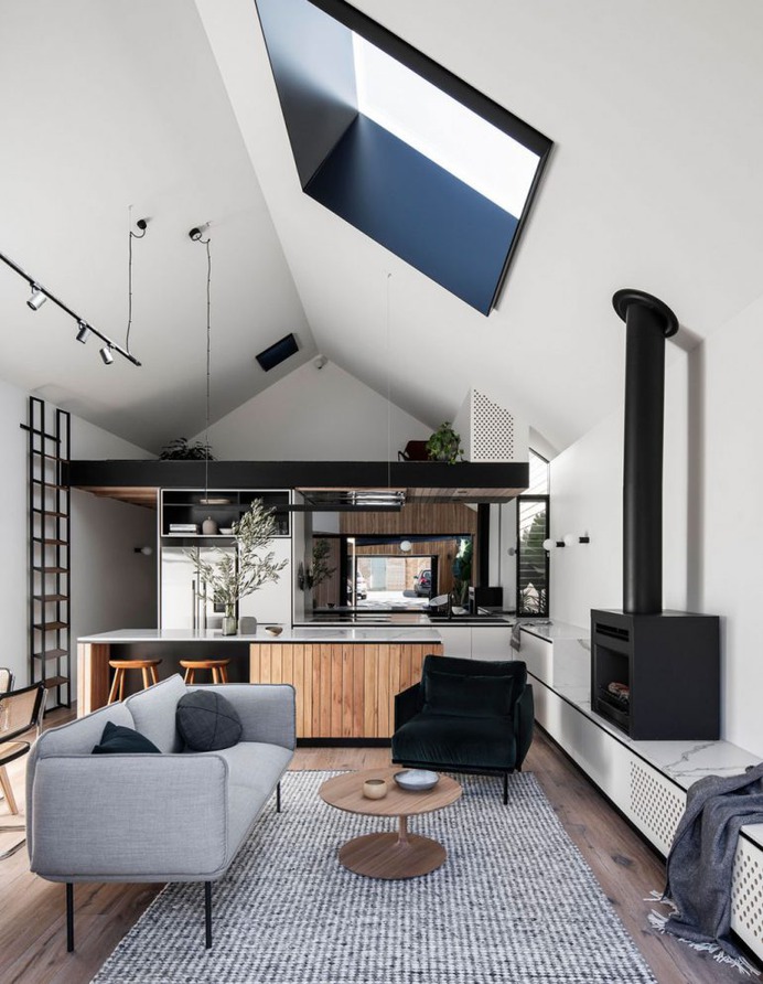 A large sky light welcomes the outside in. Photo – Tom Blachford.