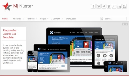 Mj nustar - free Responsive joomla 3.0 Template #responsive #30 #free #template #joomla