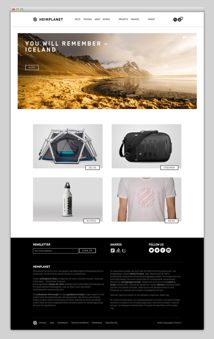 Heimplanet – High tech backpacks & tents – https://www.heimplanet.com/