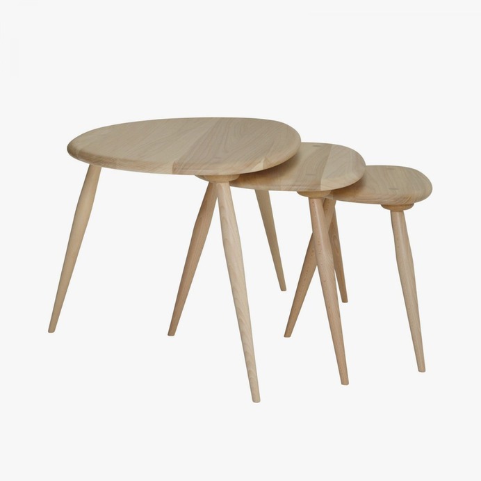 Originals Elm & Beech Nest Of Tables by Lucian R Ercolani for ercol.