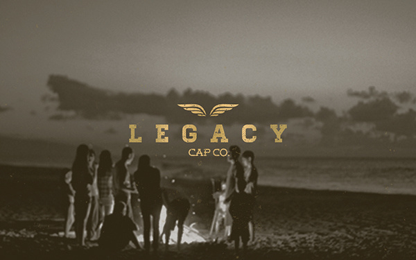 LEGACY Cap Co. // Branding on Behance #logomark #branding #apparel #retro #texture #brand #identity #gold #logo #trend #style