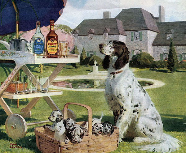 Tom Lovell #illustration #dogs
