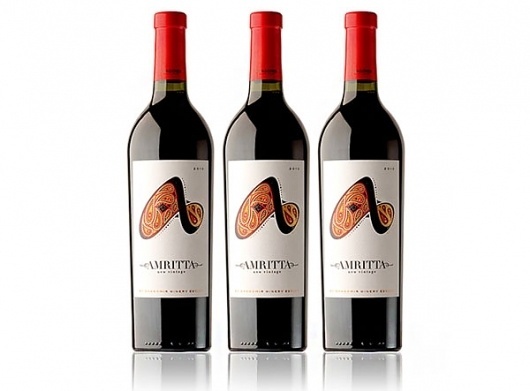 Amritta Wine Label - FPO: For Print Only #packaging #product #identity