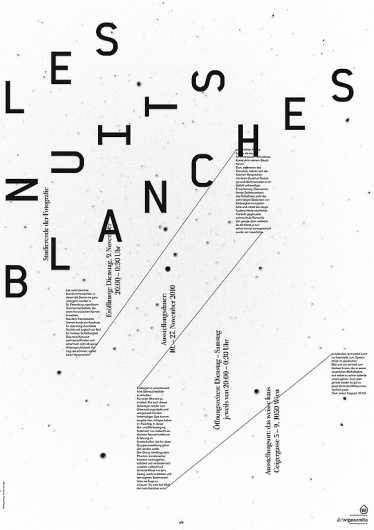 theworkshop #typography #poster #christian schlager #theworkshop #les nuits blanches