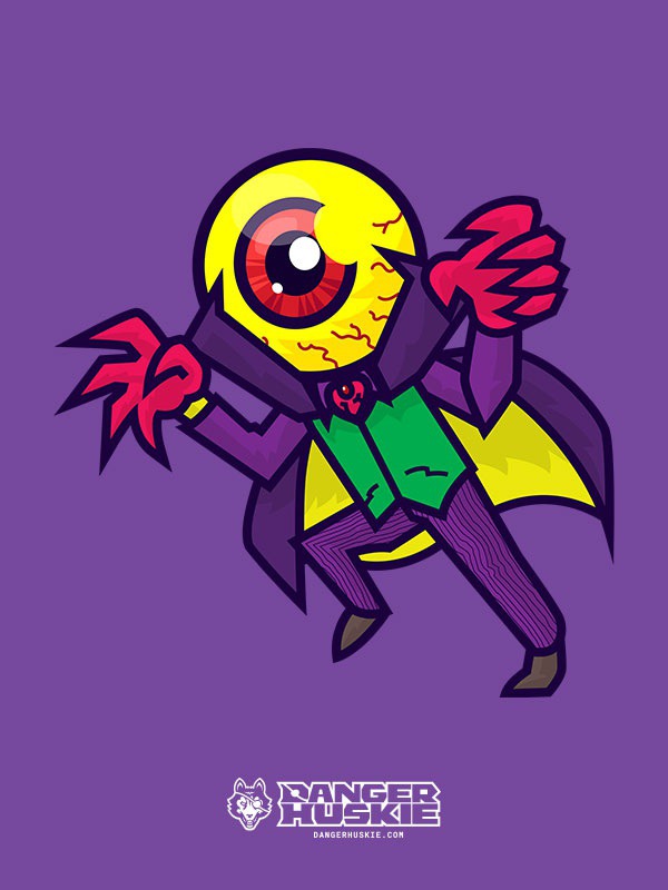 Donning a purple cape, and a new body, the Evil Eye is lurking about looking to lunge at unsuspecting victims to spread...what could it be? Oh yeah, EVIL.