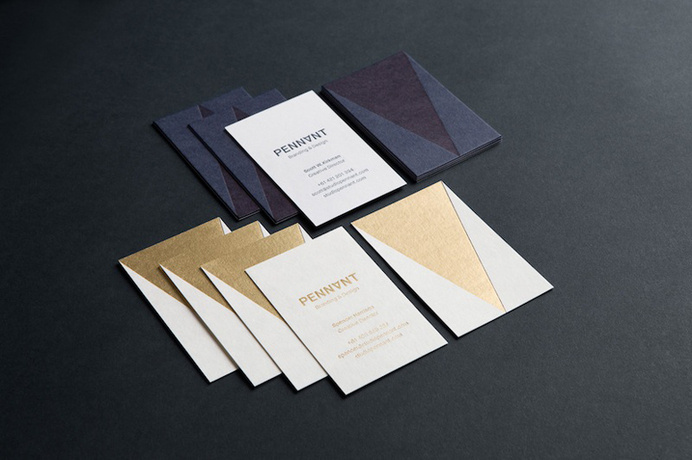Studio Pennant Business Cards #business card #foil stamp