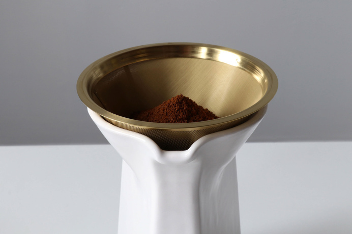 Press Pour Over Brewer by Kamp Studio "Part coffee maker, part sculpture. The Press Espresso Set adds elegance to your morning ritual. Its