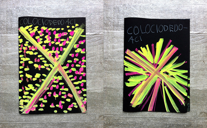 6-year-old kid plays // #kids #abstract #colorful #drawing